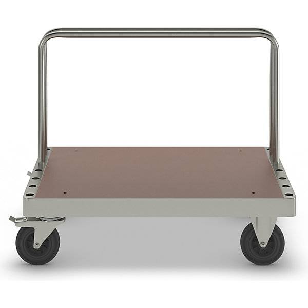 Kongamek Plattformwagen verzinkt 300mm hoch mit 2 Stahlbügeln und Ladefläche 1140x800mm aus MDF mi-2