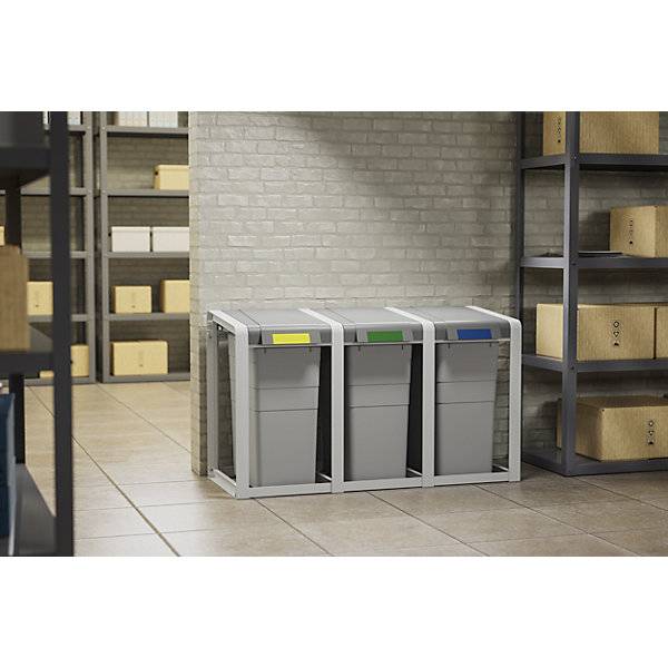 Wertstoffsammlersystem ProfiLine Öko flexibel Volumen 3 x 38 l BxHxT 1065 x 560 x 395 mm 3er-Station.-3
