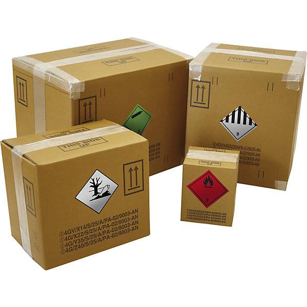 Gefahrgutkarton PREMIUM braun Innenmaße 390 x 390 x 430 mm Palette mit VE 80 Stk. TAKKT Industrial & Packaging-0