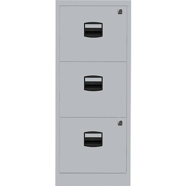 Standcontainer, BxTxH 413x400x1015 mm, 3 Hängeregistraturen, silber-2