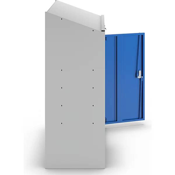 Werkzeugschrank mit Schreibpult HxBxT 1220 x 915 x 457 mm lichtgrau / enzianblau. TAKKT Industrial & Packaging-4