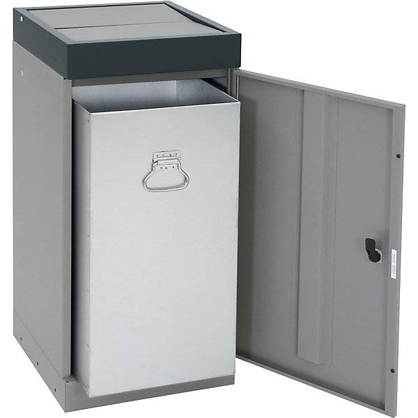 Wertstoffsammler mit Flügeltür einzeln Volumen 30 l Volumen 70 l Deckelfarbe Grau. Stumpf Metall GmbH