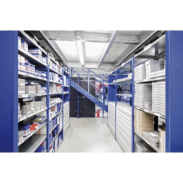Steckregal Bauart leicht einseitig HxBxT 825 x 1000 x 400 mm grau Grundregal. Jul. vom Hofe GmbH & CO. KG.-2