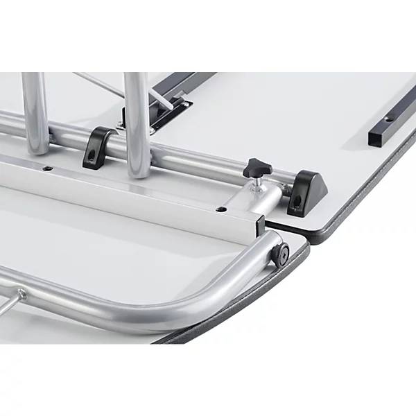 Klapptisch STANDARD Vierkant-Gestell mit Höhenausgleichsschrauben 1400 x 800 mm Gestell alufarben Platte-1