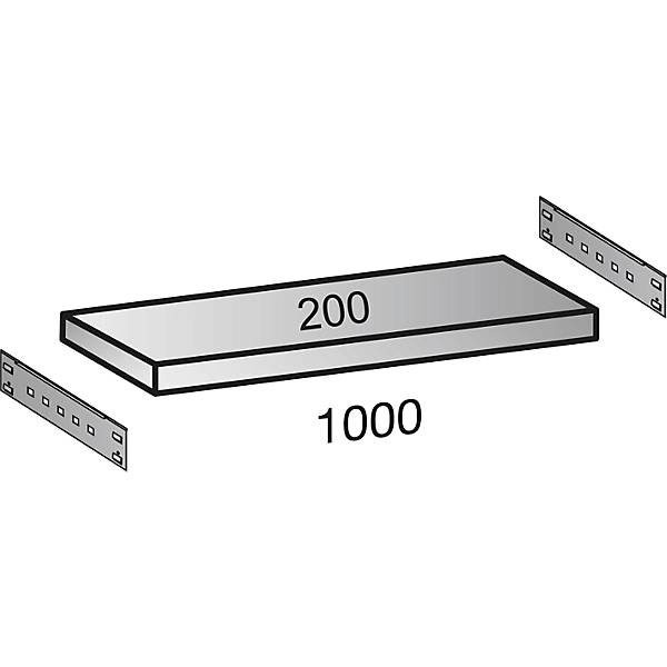 Industrie- und Lagersteckregal H 3000 mm Bodenbreite 1000 mm 7 Böden Tiefe 200 mm Grundregal. Scholz-1