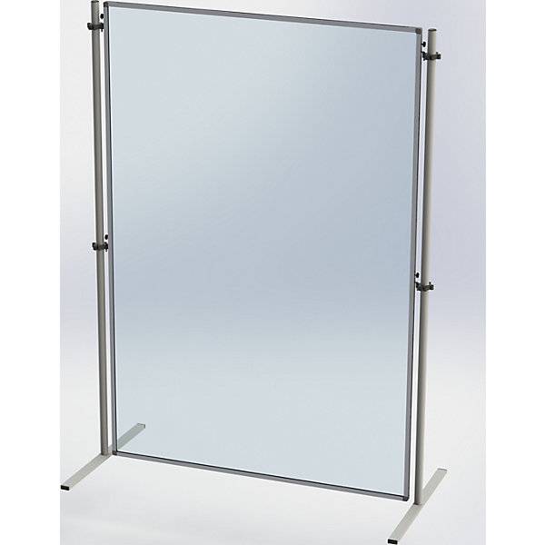Funktions-Trennwand aus Acrylglas mit T-Flachfüßen HxB 1800 x 1000 mm Anbauelement. KROmedia GmbH & Co. KG-1