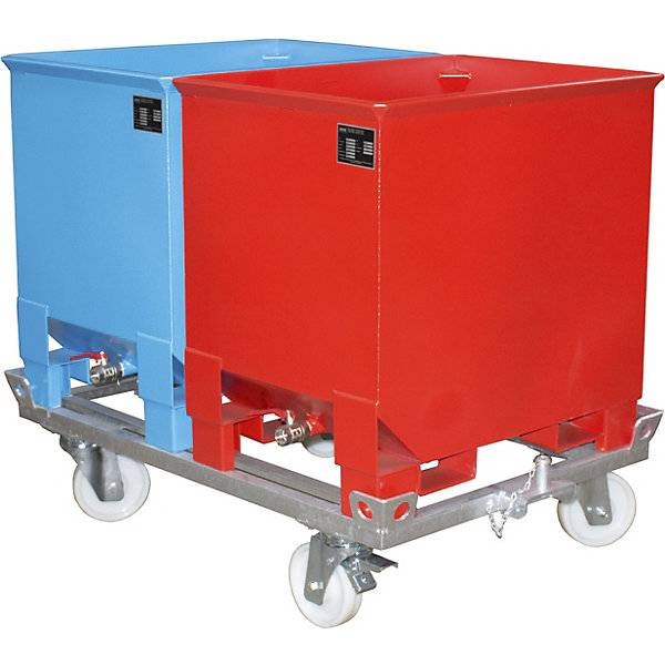 Spänesammelbehälter CS für Routenzüge LxBxH 620 x 840 x 800 mm lichtblau. TAKKT Industrial & Packaging GmbH-1