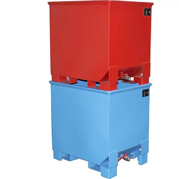 Spänesammelbehälter CS für Routenzüge LxBxH 620 x 840 x 800 mm lichtblau. TAKKT Industrial & Packaging GmbH-2