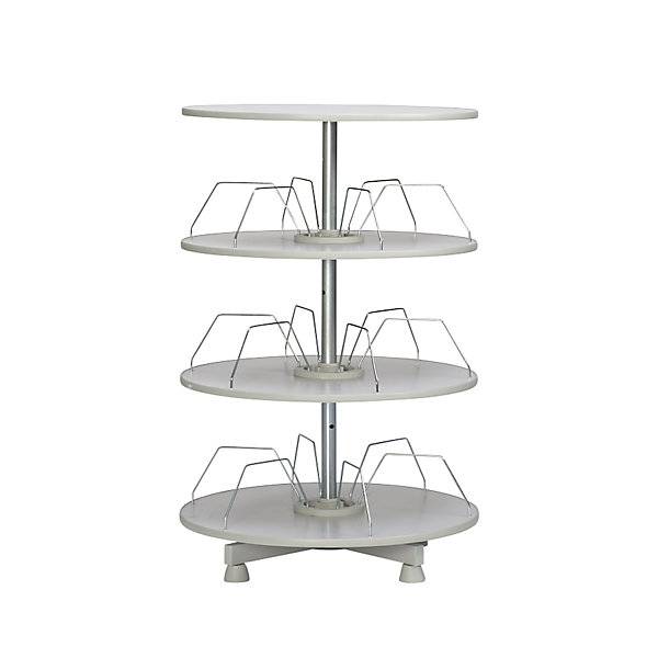 Ordner-Drehsäule Etagen-Ø 800 mm 3 Etagen hellgrau. TAKKT Industrial & Packaging GmbH 11745649-0