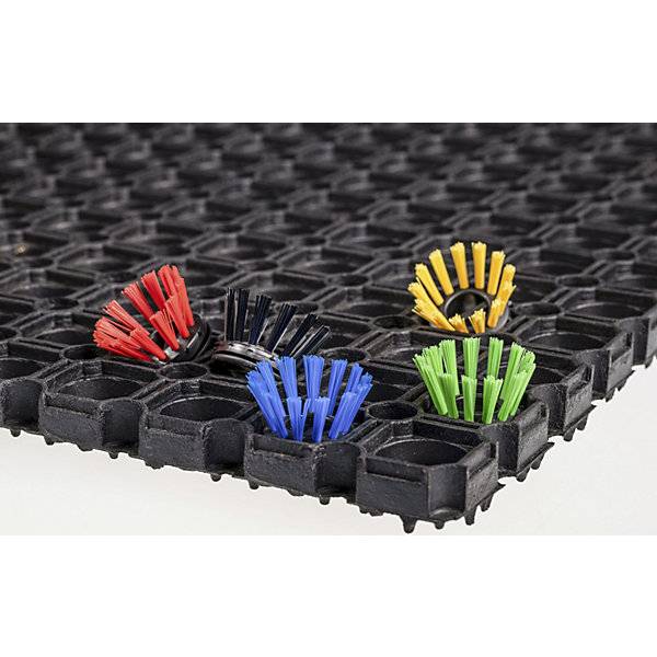 Rundbürste für Ringgummimatten Kunststoff VE 10 Stk schwarz/rot. Miltex GmbH 68471049-1