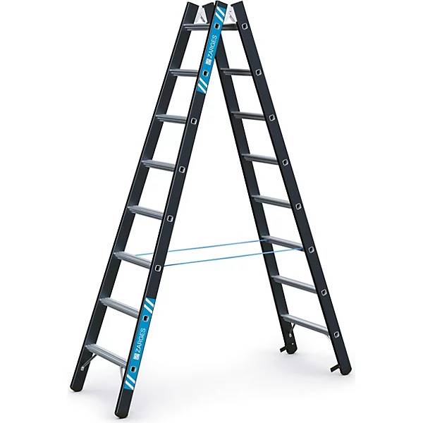 Schwerlast-Stehleiter beidseitig begehbar 2 x 8 Sprossen. Zarges GmbH 11143749-0