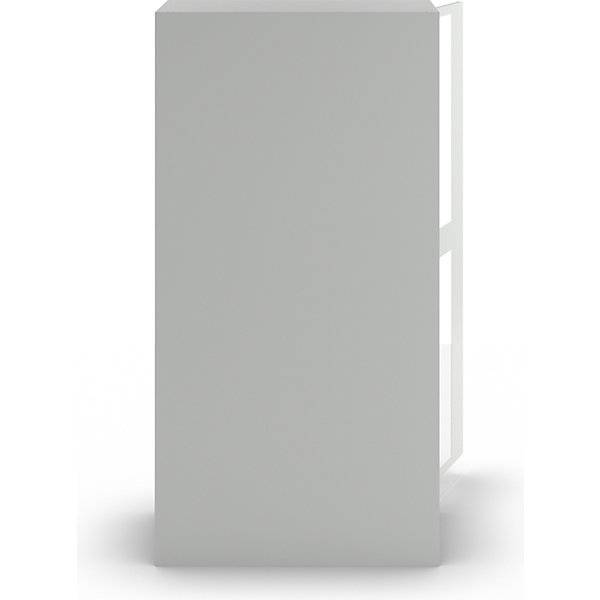 Sichtfensterschrank HxBxT 1950 x 1000 x 580 mm mit 2 Fachböden 2 Auszugböden und 3 Schubladen lichtgrau. Lista-4