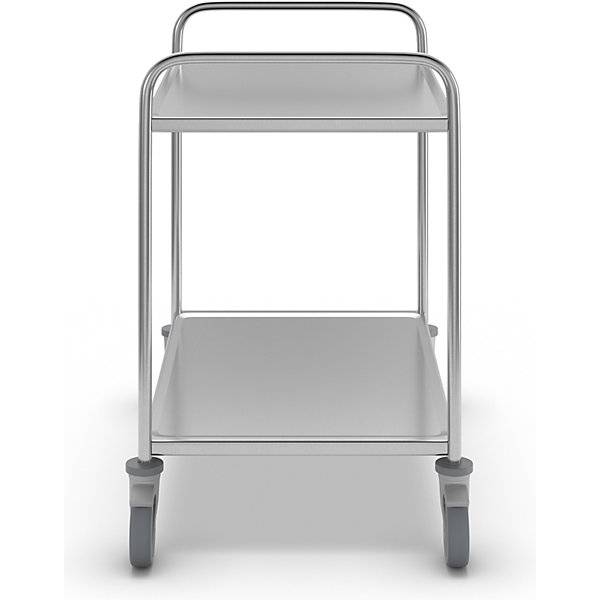 Edelstahl-Servierwagen 2 Etagen thermoplastische Gummibereifung LxBxH 1070 x 670 x 970 mm. Koehler GmbH-2