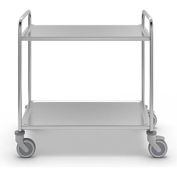 Edelstahl-Servierwagen 2 Etagen thermoplastische Gummibereifung LxBxH 1070 x 670 x 970 mm. Koehler GmbH-3