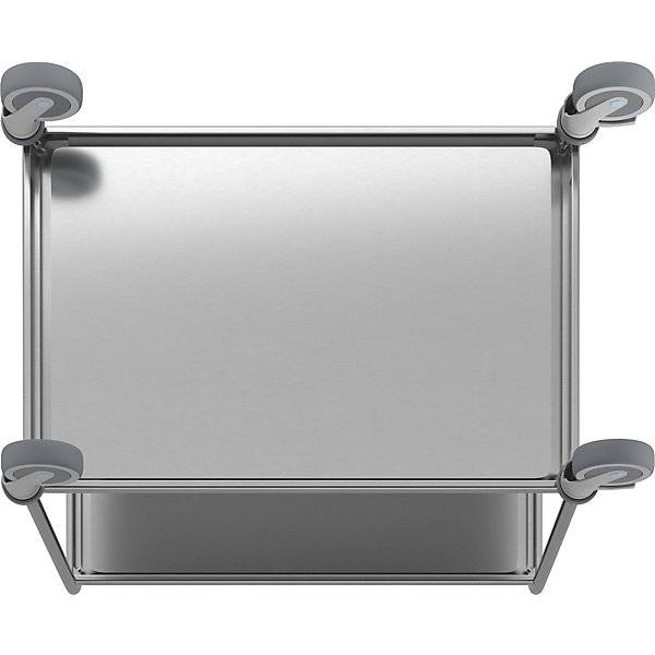 Edelstahl-Servierwagen 2 Etagen thermoplastische Gummibereifung LxBxH 1070 x 670 x 970 mm. Koehler GmbH-4