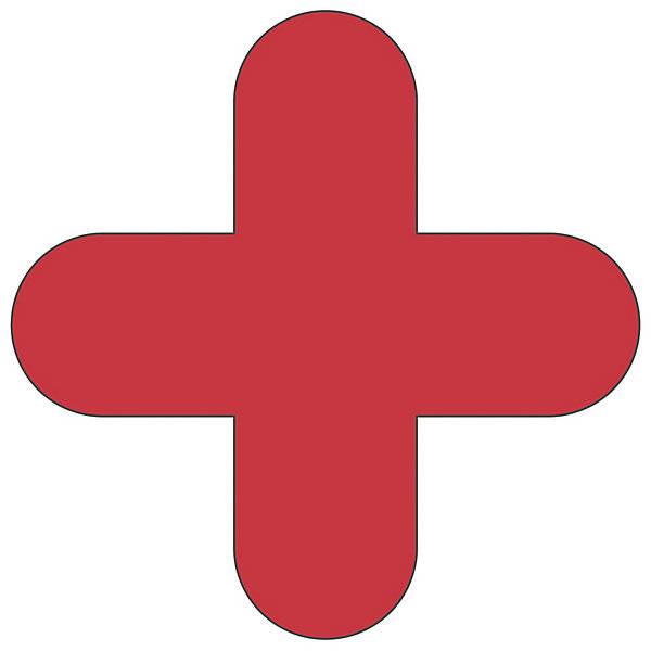PVC-Bodenmarkierungen Kreuz-Form VE 10 Stk rot. TAKKT Industrial & Packaging GmbH 47493349-0