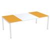 Konferenztisch easyDesk® HxBxT 750 x 2200 x 1140 mm weiß/orange. EasyDesk 177313 49