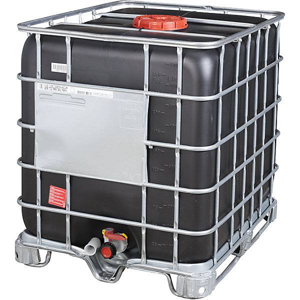 IBC-Container RECOBULK UN-Zulassung Volumen 1000 l auf Stahlrahmen-Palette NW Öffnung 150 mm / NW Auslauf 50-3