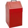 Wertstoffbehälter mit Einwurfklappe Volumen 45 l rot BxH 330 x 640 mm stationär. Stumpf Metall GmbH 75491049