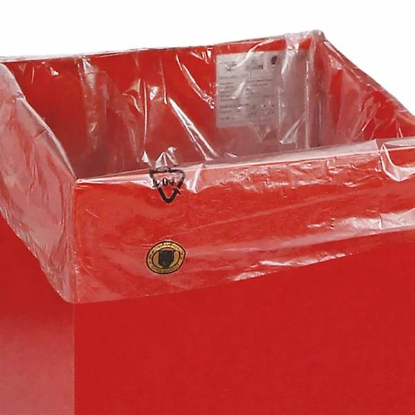 Wertstoffbehälter mit Einwurfklappe Volumen 45 l rot BxH 330 x 640 mm stationär. Stumpf Metall GmbH 75491049-4