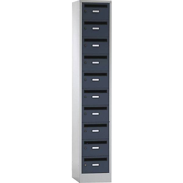 Postverteilerschrank 10 Fächer abschließbar anthrazit. Eugen Wolf | Metallwarenfabrik GmbH & CO KG 96976749