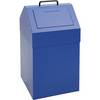 Wertstoffbehälter mit Einwurfklappe Volumen 45 l blau BxH 330 x 640 mm stationär. Stumpf Metall GmbH 61444849