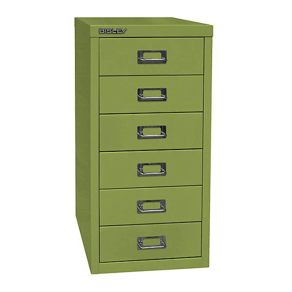 MultiDrawer™ 29er Serie DIN A4 6 Schubladen grün. BISLEY 180244 49