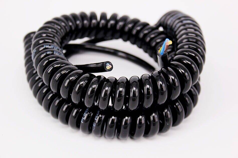 Spiralkabel 3x1,5mm² PUR 500mm/2000mm Schwarz-0