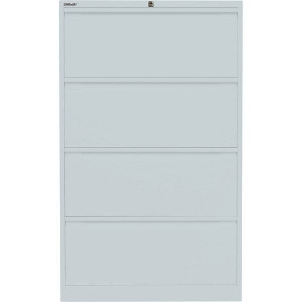 Hängeregistraturschrank 2-bahnig 4 Schübe DIN A4 lichtgrau. TAKKT Industrial & Packaging GmbH 50629749-1