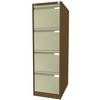 Hängeregistraturschrank 1-bahnig 4 Schübe DIN A4 sepiabraun/creme. BISLEY 113691 49