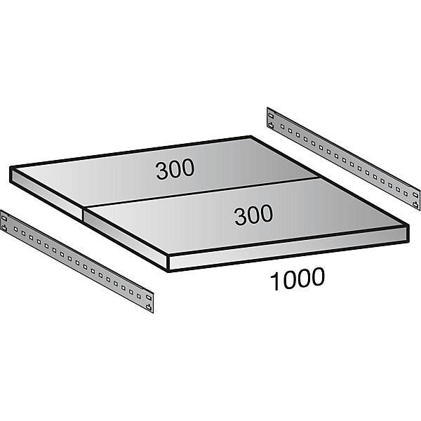 Industrie- und Lagersteckregal H 3000 mm Bodenbreite 1000 mm 7 Böden Tiefe 600 mm Grundregal. Scholz-2