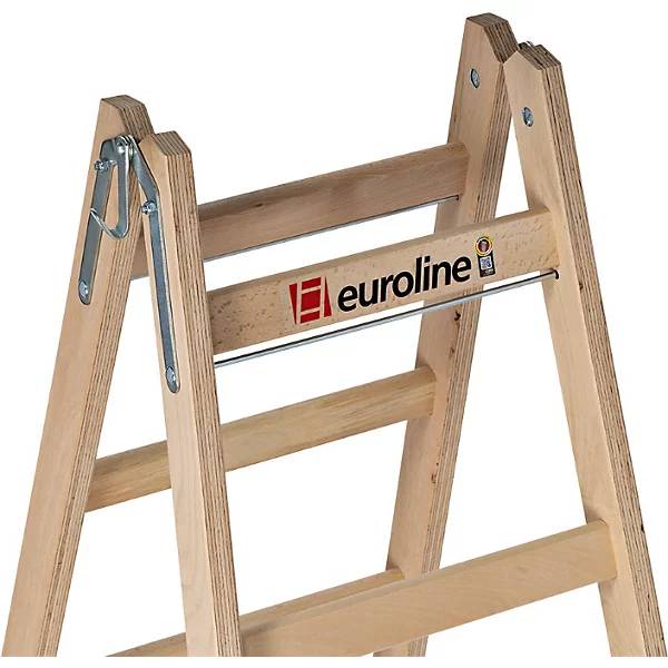 Holz-Sprossen-Stehleiter mit Eimerhaken 2 x 5 Sprossen. Euroline GmbH Friedrich Schlichte 58961549-2