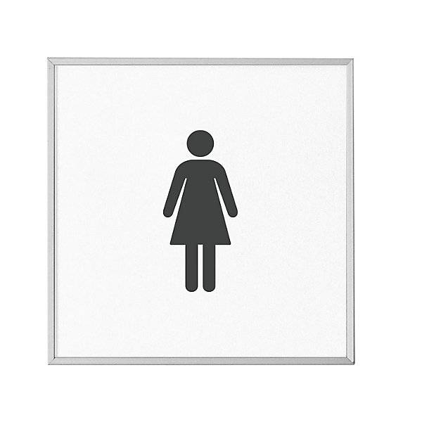 MADRID Silver Line™ Türschild Piktogramm HxB 120 x 120 mm WC Damen. Moedel GmbH | Schilderfabrikation 47855549