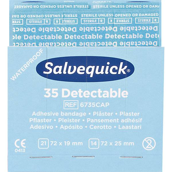 Refill für SALVEQUICK 6 VE Pflaster-Strips detectable je 35 Stk VE à 6 Stk. W. SOEHNGEN GmbH 54002249