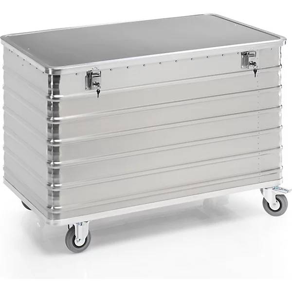 Alu-Kastenwagen Vollwand mit Deckel abschließbar Volumen 560 l. Gmoehling Transportgeraete | GmbH 12410349