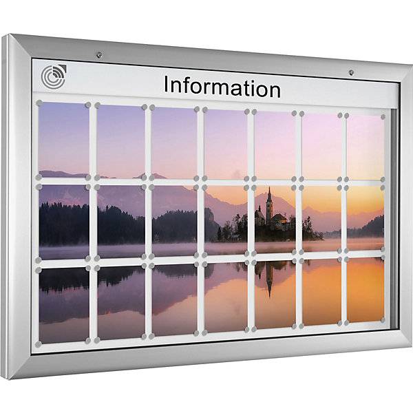 Schaukasten für 21 x DIN A4 reinweiß Öffnung 180° nach unten. Schaar-Design 47906849-3