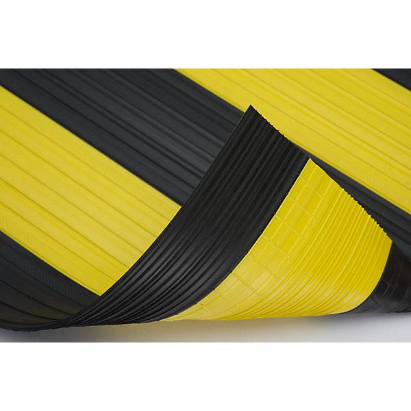 Weich-PVC-Läufer mit geschlossener Oberfläche pro lfd. m schwarz-gelb Breite 800 mm. EHA 48602949