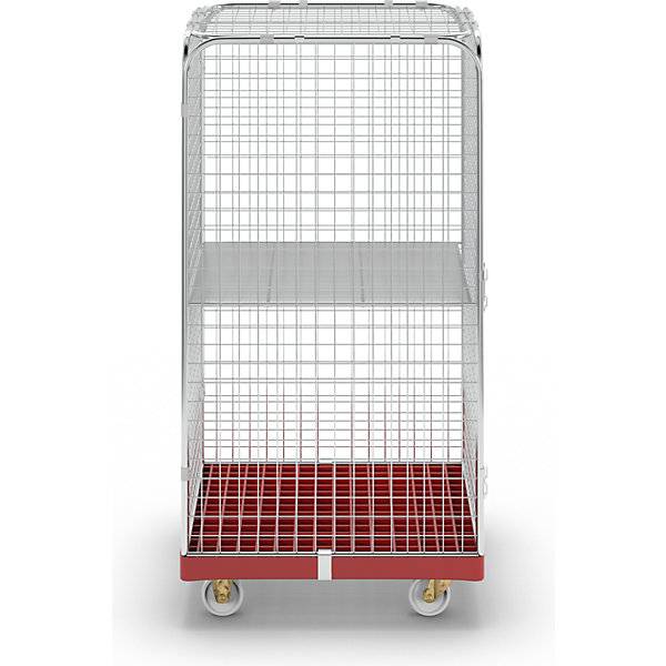 Rollbehälter SAFE HxBxT 1550 x 720 x 810 mm Rollplatte rot. ESB Engineering System Bau GmbH 96844949-3