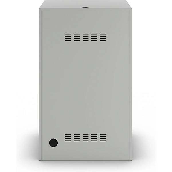 Computer-Arbeitsstation Stahlblech HxB 1060 x 650 mm ohne Monitorgehäuse Türfarbe Lichtgrau. TAKKT Industrial-4