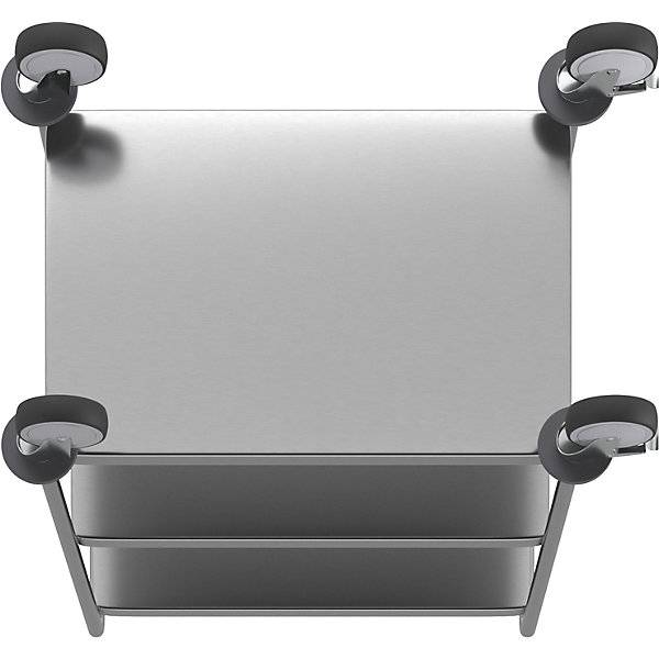 Kongamek Edelstahl- Tischwagen vollständig geschweißt mit Schiebegriffen, 3 Ladeflächen 625x415mm-4