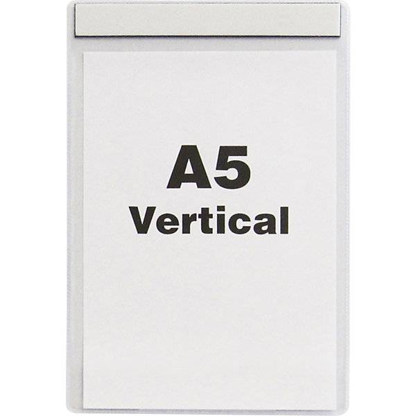 Dokumentenhüllen mit Magnetstreifen für A5 Hochformat kurze Seite offen VE 50 Stk. TAKKT Industrial &-2