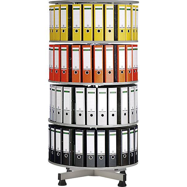 Ordner-Drehsäule Ø 1000 mm 4 Etagen hellgrau. TAKKT Industrial & Packaging GmbH 11381249-2