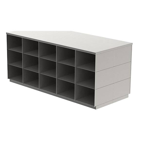 Sitover-Garderobenbank doppelseitig Edelstahl 2 x 15 Fächer Länge 1360 mm. KEK GmbH 58517849