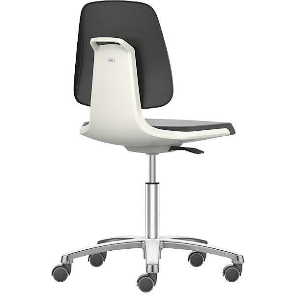 Arbeitsdrehstuhl LABSIT Fünffuß mit Rollen Sitz aus Skintec weiß. Bimos-Sitztechnik | Interest. Buerom. GmbH &-2
