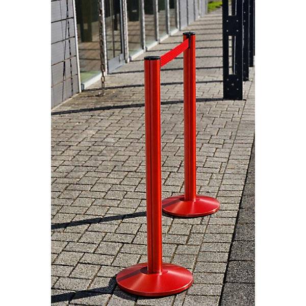 Gurtpfosten Beltrac EXTEND Aluminium Pfosten rot Gurt rot. VIA GUIDE GmbH 69224549-1