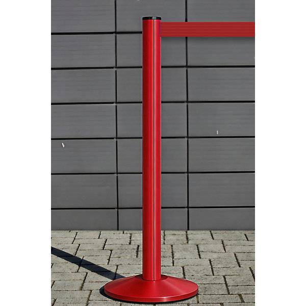 Gurtpfosten Beltrac EXTEND Aluminium Pfosten rot Gurt rot. VIA GUIDE GmbH 69224549-2