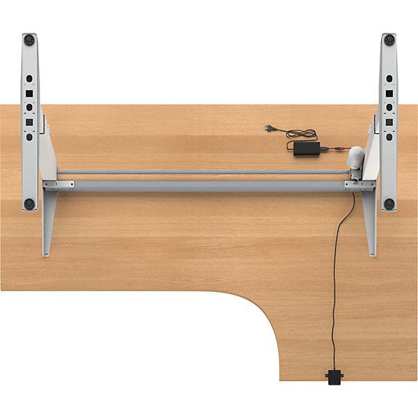 Schreibtisch Venla elektrisch höhenverstellbar Ecke BxT 1800 x 1200 mm Buche/weiß links. TAKKT Industrial &-4