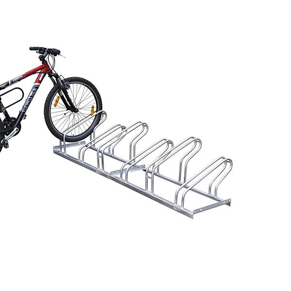 Fahrradständer Bügel aus 18 mm Stahlrohr Radeinstellung einseitig feuerverzinkt 3 Stellplätze. TAKKT-2