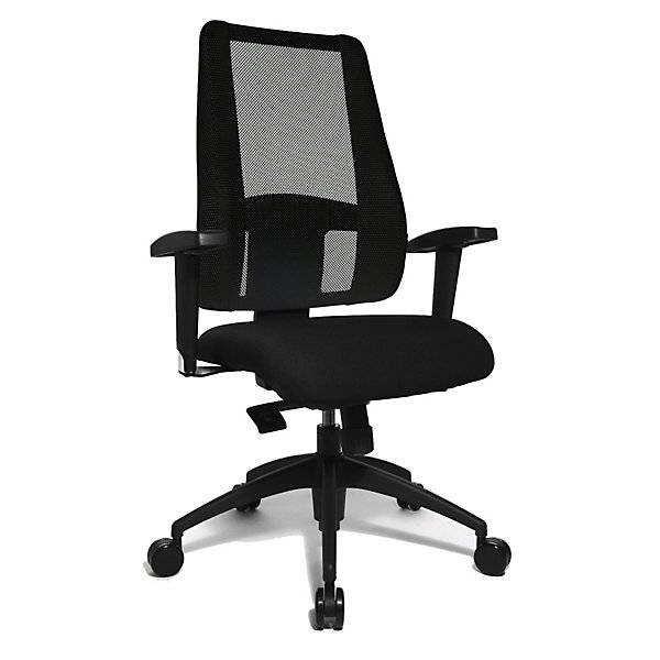 Bürostuhl LADY SITNESS DELUXE beweglich mit 7 Zonen schwarz / schwarz. Topstar GmbH 97009749-0