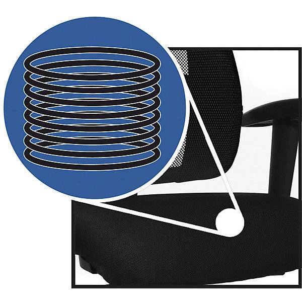 Bürostuhl LADY SITNESS DELUXE beweglich mit 7 Zonen schwarz / schwarz. Topstar GmbH 97009749-3